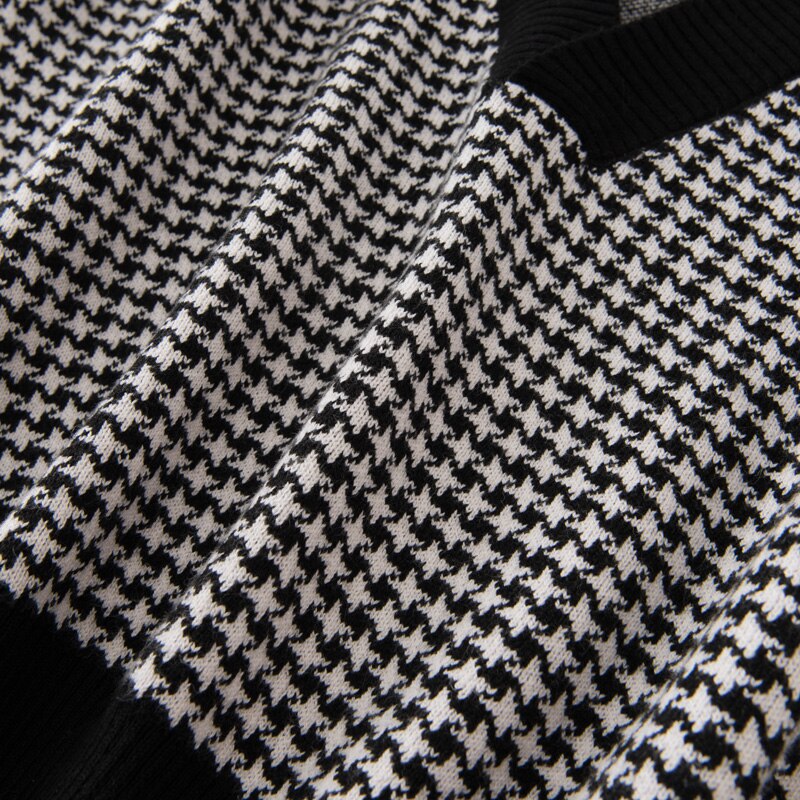 Femmes cachemire pull automne sans manches motif en vrac automne hiver tricoté grand col en v femmes femme pull gilet décontracté