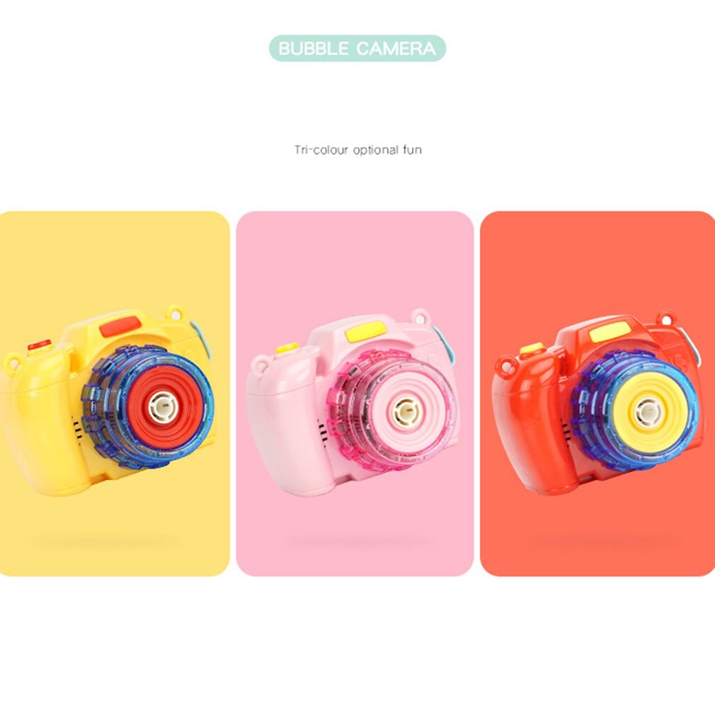 Netto Rode Camera Bubble Machine Speelgoed Jongen Meisje Lichte Muziek Elektrische Kinderen Blazen Bubble Outdoor Vierkante Speelgoed