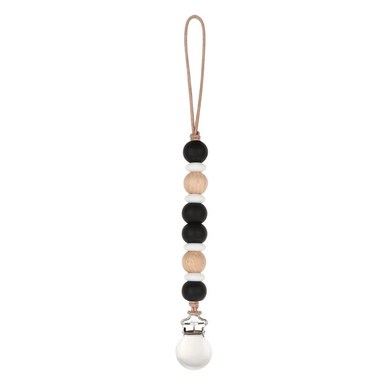 OOTDTY Clips factices bébé garçons filles sucette chaîne Silicone dentition soulagement jouets perles apaisie porte-sucette Clips bébé douche