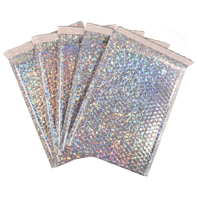 50 stks/partij Schuim Envelop Self Seal Mailers Gewatteerde Enveloppen Met Bubble Mailing Tas Pakketten Zwart Goud Zilver