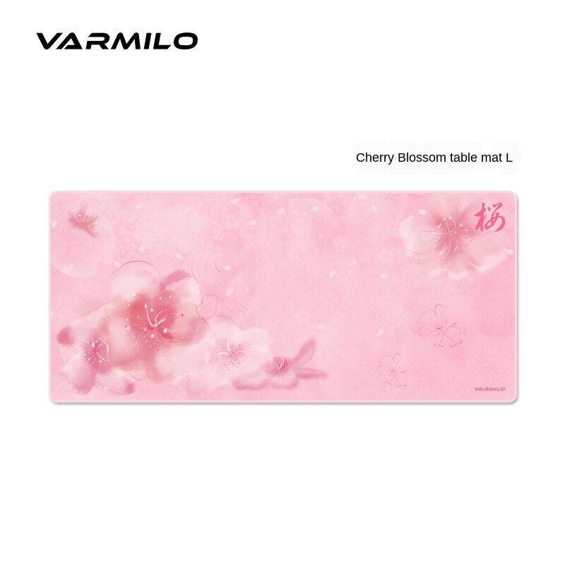 Varmilo Sakura Mouse Pad Edging E-Sports Game Table Pad Pink Girl's Mouse Pad: Sakura L