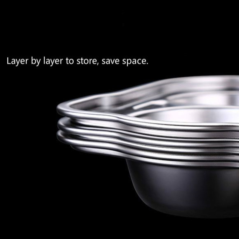 304 Rvs Kinderen Diner Plaat Kleuterschool 3 Grids Voedsel Lade Schotel Anti-Impact Metalen Servies