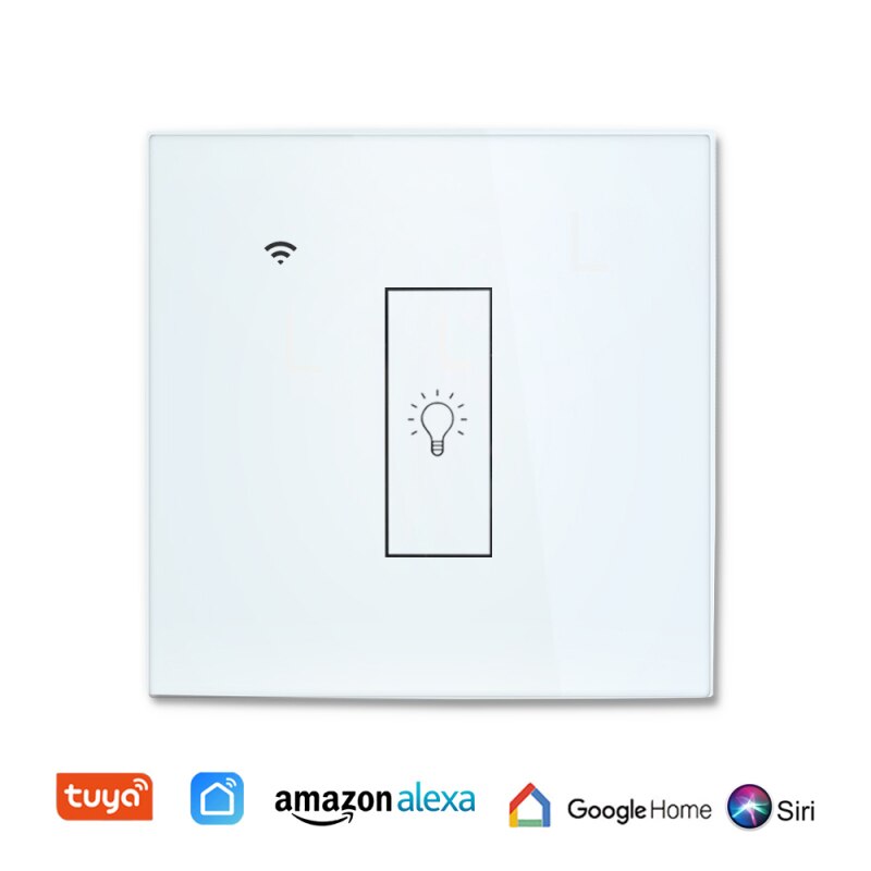 Tuya EU WiFi Smart Switch EU 220V 1/2/3 Gang Wall Light Button Light Switches Work with Alexa Google Home: 1 gang
