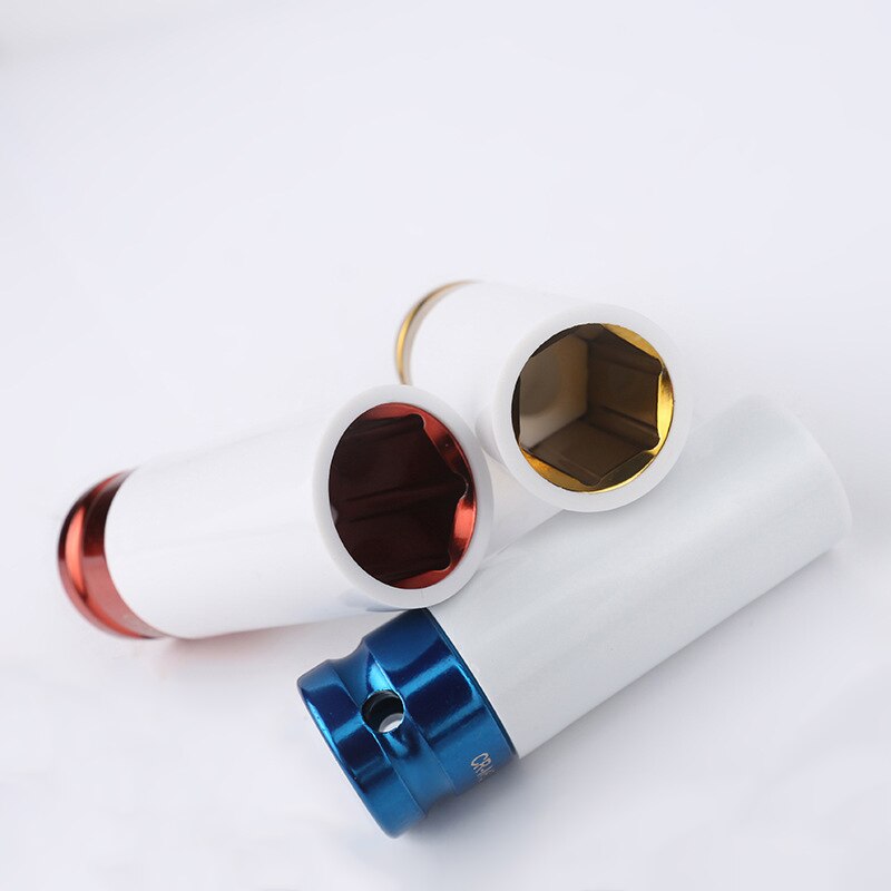 3 pcs 1/2 Inch 17mm 19mm 21mm Non-Marring Lug Nut Socket Car Garage Wheel Nut Extractor Socket Driver Set