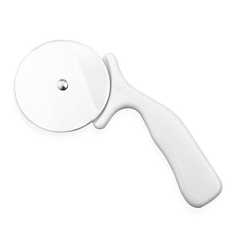 Cortador de Pizza, cuchillo de acero inoxidable, herramientas para pastel, tijeras de ruedas para Pizza, Ideal para tartas de Pizza, gofres, masa, galletas, Color rojo 1 unidad: white