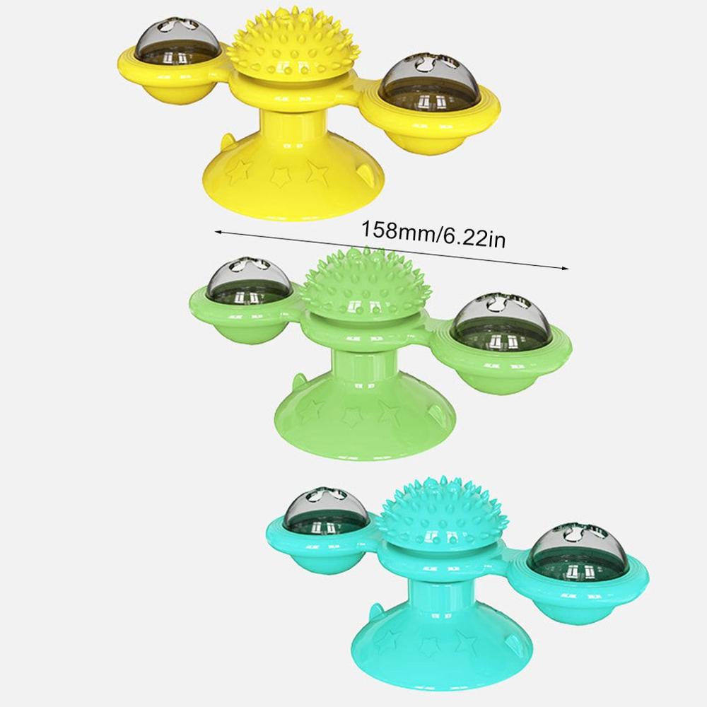 juguete interactivo para mascotas, rompecabezas para gatos, entrenamiento giratorio, molino de bolas giratorio, juguetes para gatos, juegos para gatos, suministros para gatos, molino de viento