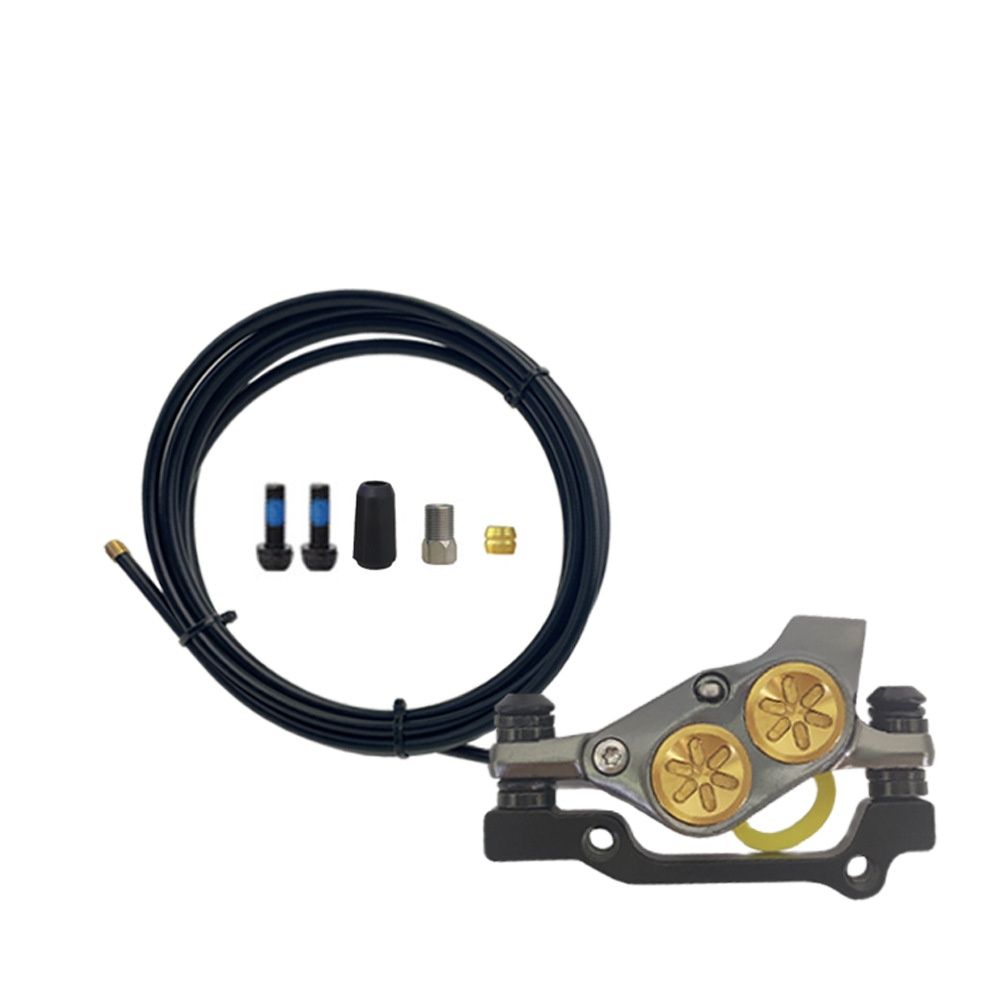 Bicicleta eléctrica plegable XT, freno de disco hidráulico de 4 pistones, frenos de presión de aceite, 950/1850mm, cuatro pistones ultraligeros
