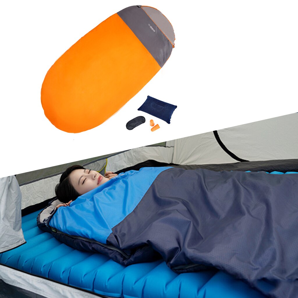 Travel Sleep Bag Double-Sided Zipper Wear-Resistant for Backpacking Festival Adventures Boys Childrens: Orange 1.3kg