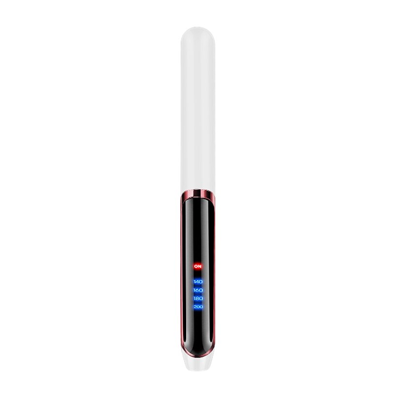 Alisador de pelo eléctrico , rizador de pelo, rizador de cabello liso, férula capilar, engarzador de hierro plano PTC, herramientas de peinado: white-no box / US