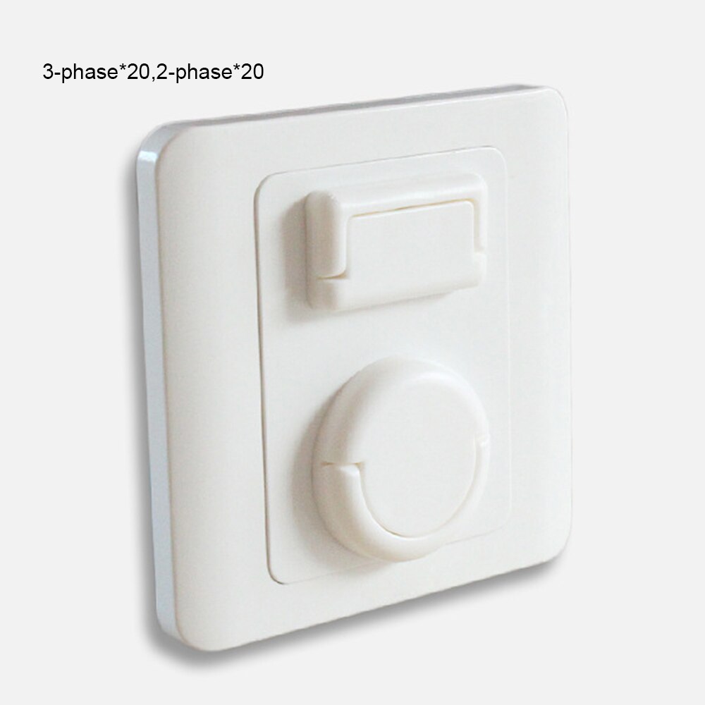 Anti Elektrische Shock Stekkers Protector Cover Cap Anti-Shock Stopcontact Elektrische Outlet Kinderen Veiligheid Guard Protection Cover: A white