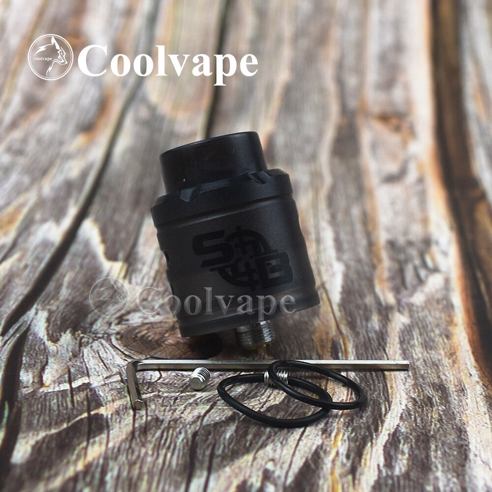 coolvape Apocalypse RDA 24mm Adjustable with pin BF Vaporizer Adjustable Airflow Control Rebuilding tank vs goon v1.5 rda: black pc