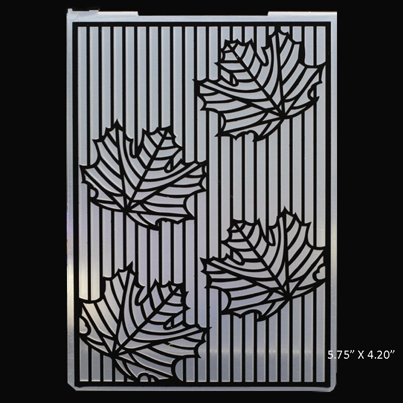 Heart Flower Lace Leaves Plastic Embossing Folders Stencils Template for DIY Paper Cards Album Scrapbooking Decoration: Leaves2