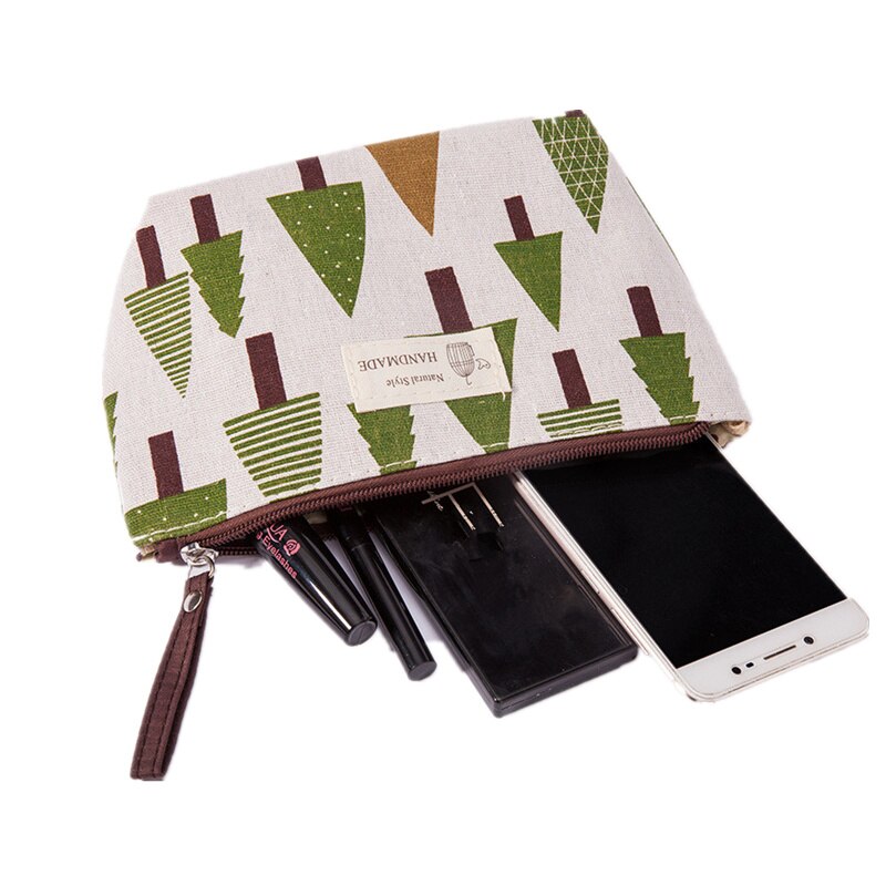 PURDORED 1 pc Vrouwen Plaid Cosmetische Tas Reizen Make-Up Tas Bloem Make Up Zakken Voor Cosmetische Beauty Organizer