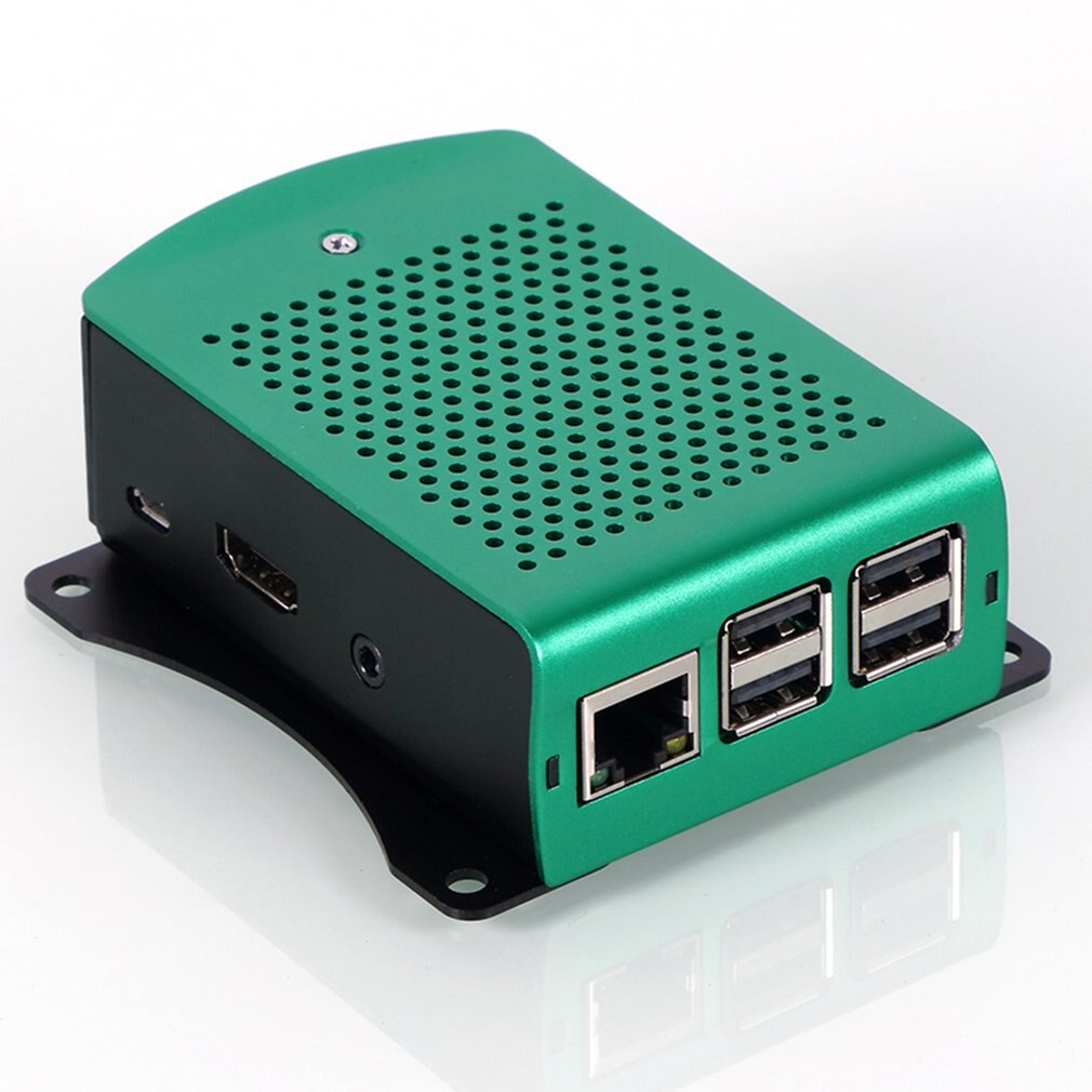For Raspberry Pi 2 3 Model B Plus Aluminum Silver Green Black Case Metal Enclosure RPI 2 3 Box Compatible