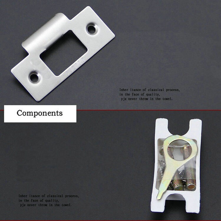 Serrure de porte à poignée ronde, serrure de porte intérieure avec clé en acier inoxydable look tous temps OSK102