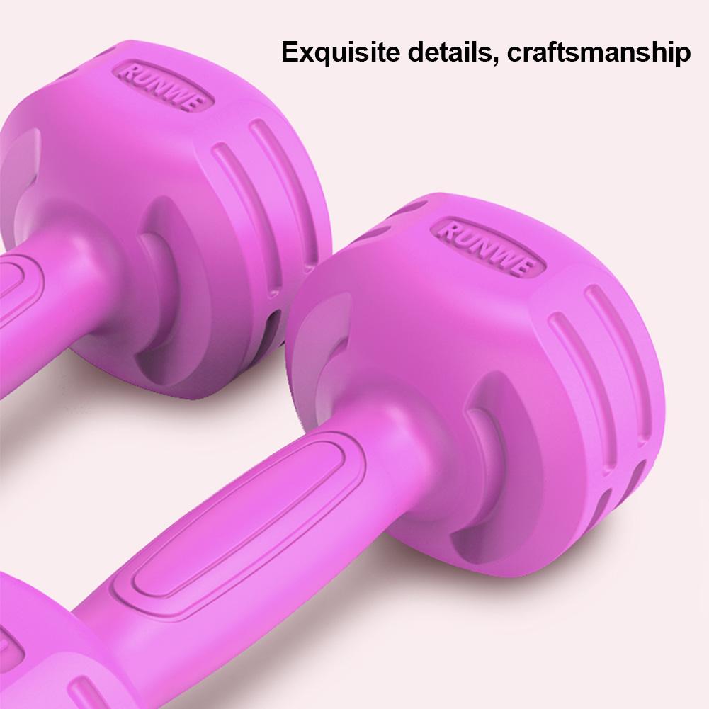 1 Pair Fitness Workout Dumbbells Chrome Strength Exercise Dumbbells Mute Dumbbell Arms Back Core Equipment Tools