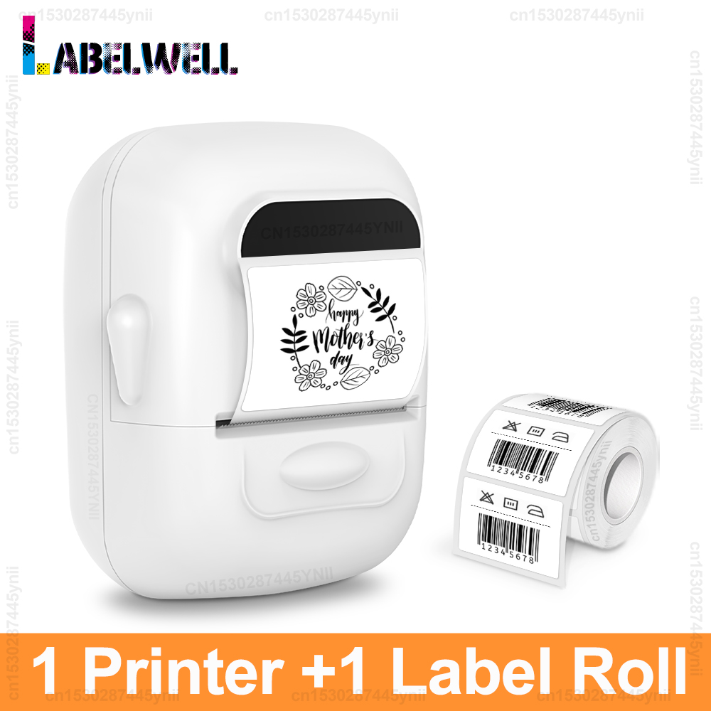 P50 Thermal Label Printer Similar as Marklife P50 M110 E210 Mini Label Maker Handheld Label Machine with Adhesive Label Sticker