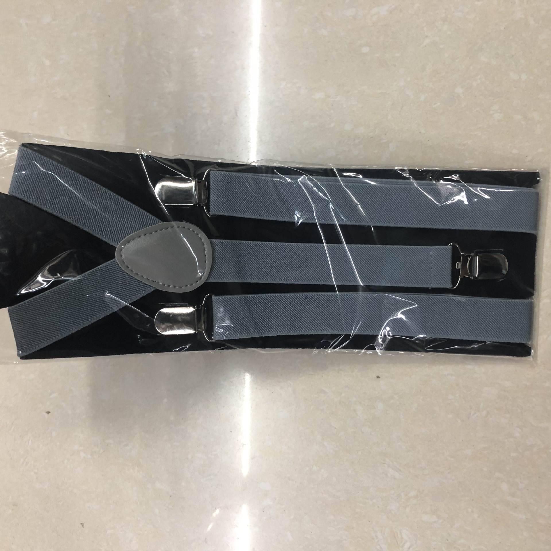 Adjustable Elasticated Adult Suspender Straps Unisex Women Men Y Shape Elastic Clip-on Suspenders 3 Clip Pants Braces: Light Grey