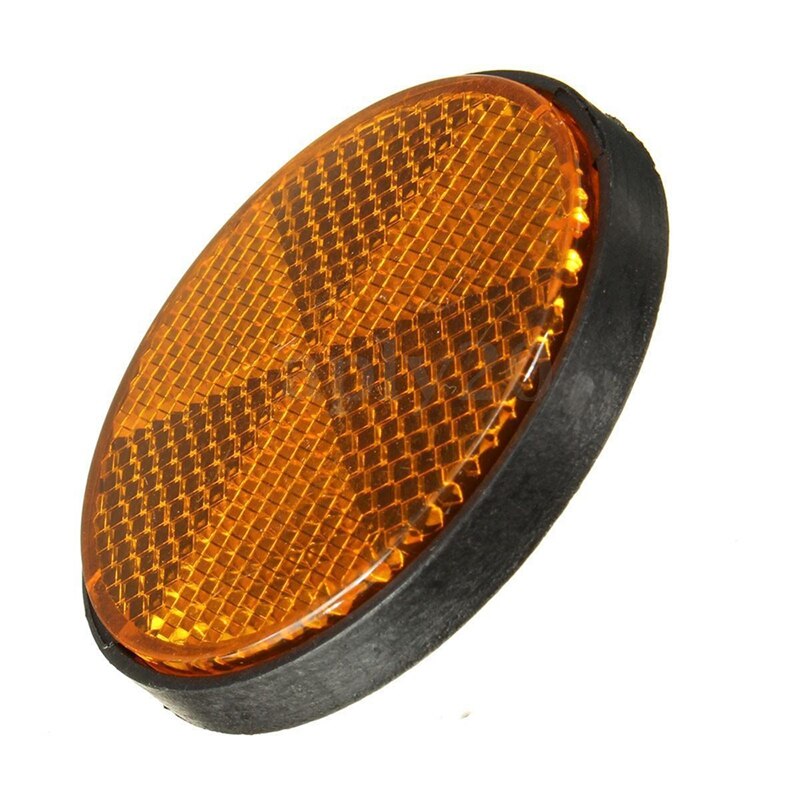 4 stk. 2 tommer rund reflektor universal til motorcykel atv snavs cykel, orange og rød