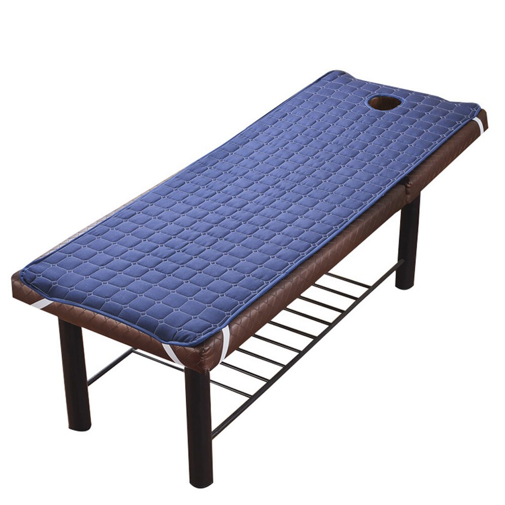 1 STUKS 70x185cm antislip SPA Massage Bed Tafel Vel Schoonheid massage bed matras met Gezicht adem Gat Salon Bed Matras Sheet: Blue