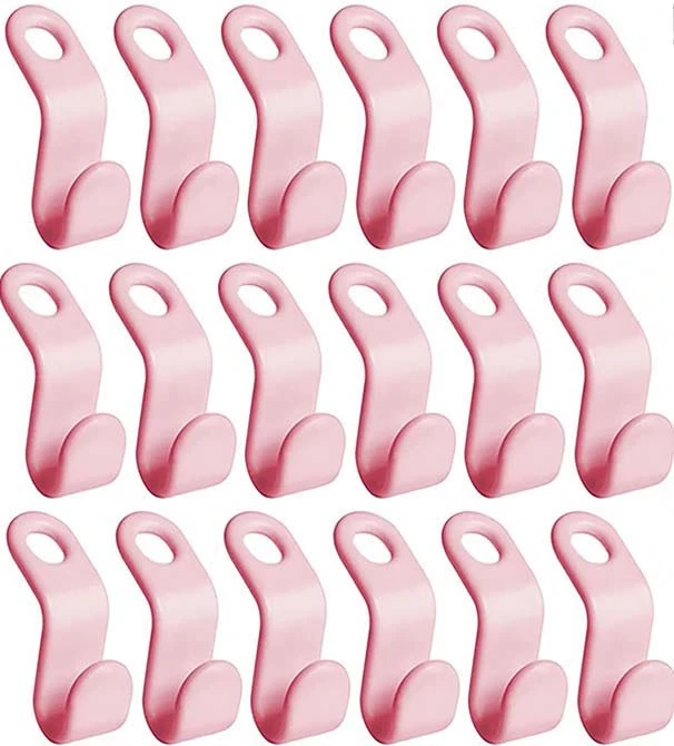 10/5Pcs Clothes Hanger Extenders Hooks Heavy Duty Cascading Connection Hooks Space Saving Clothes Organizer Closet Plastic Clips: XL / Dark Khaki
