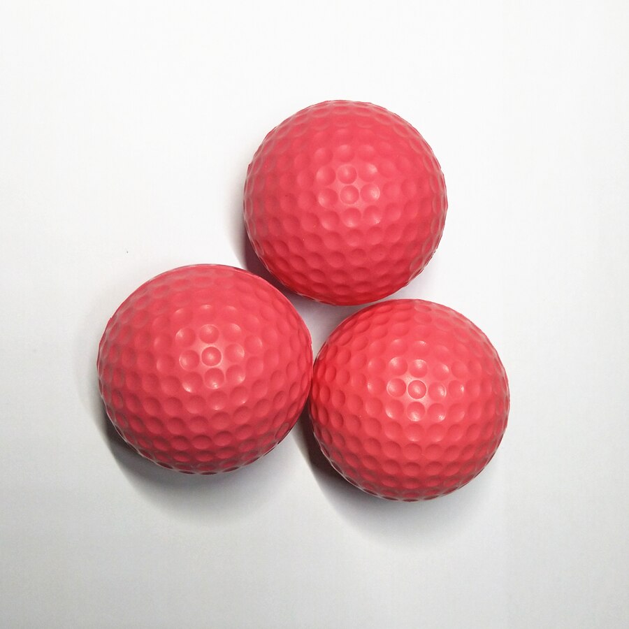 20 pcs/lot balles de Golf en mousse légère PU 6 couleurs balles de pratique de Golf pour la formation de Sport en plein air en intérieur balles de Golf en éponge élastique: Rose