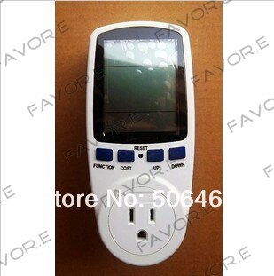 US Plug Power Energy Watt Voltage Amp Meter LCD Monitor Overload Display