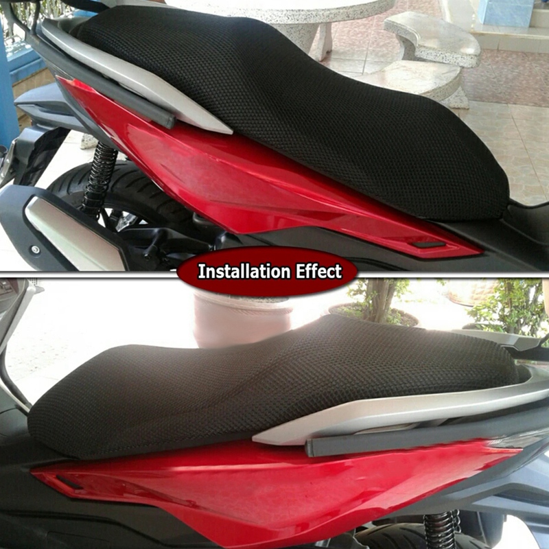 Funda de malla 3D para asiento trasero de motocicleta, funda para cojín de asiento, accesorios para Honda Forza350 NSS350 NSS 350