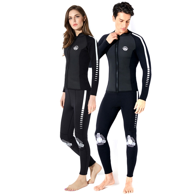 2mm neopreen Ritssluiting Surfen Zwemmen Duikpak Neopreen Rash Guard Snorkelen Spearfishing Water Sport Lange Mouwen Wetsuit