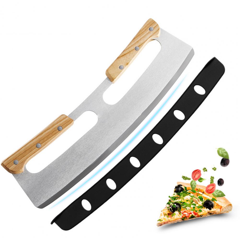 Pizza Cutter Wide Application Solid Color Ergonomic Arc-shaped Pizza Cutter Pizza Cutting Divider Pizza Slicer