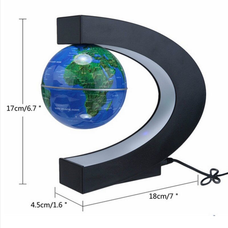 3 Inch Magnetic Levitation Globe Student School Teaching Equipment Night Light Globe UK US EU AU Plug