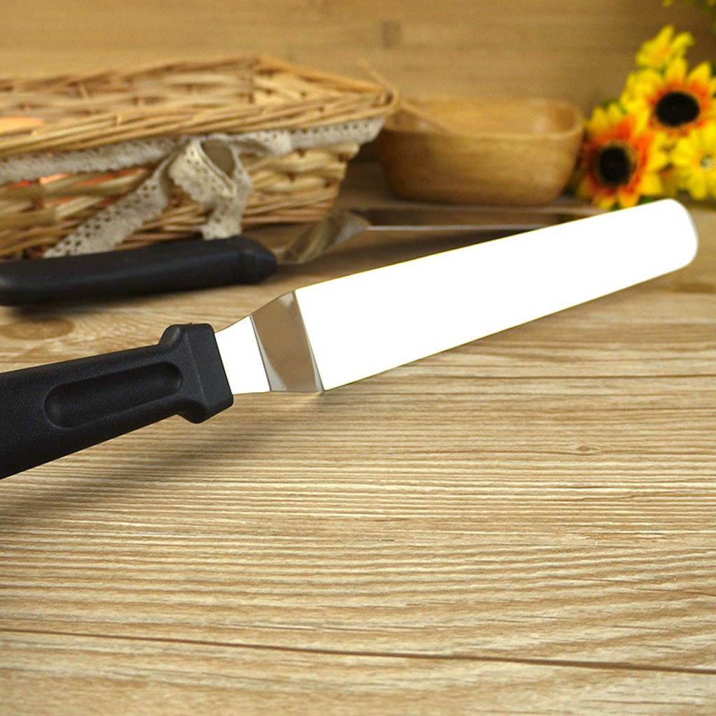 1PC Angled Espatula Spatula Cake Icing Spatula Smooth Filling Tool Cutter Wedding Valentine Baking Pastry Tool Stainless Stee