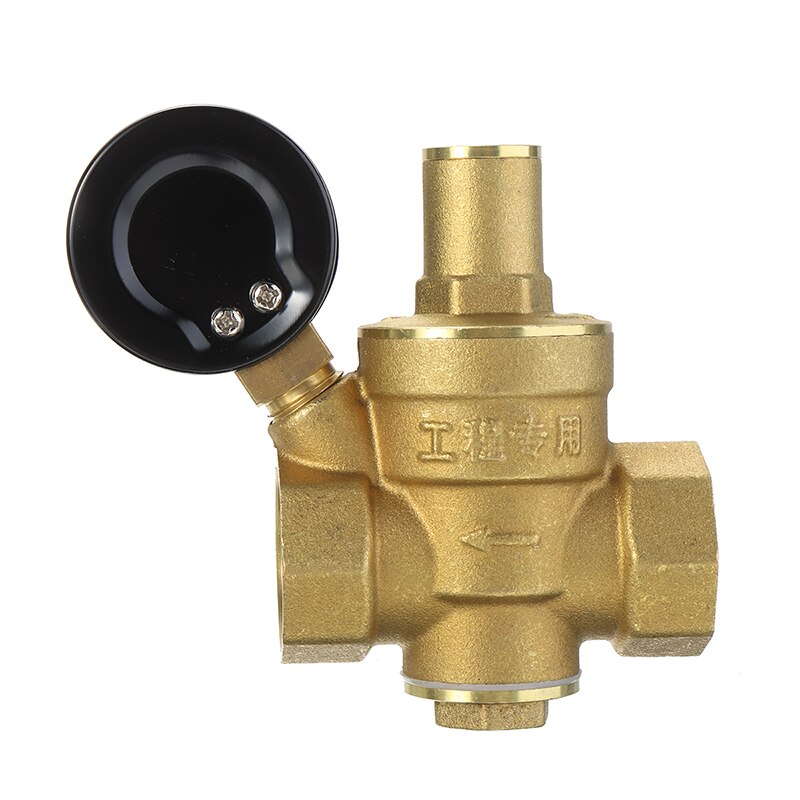 DN20 3/4" Brass Water Pressure Reducing Valve Maintaining Valves Regulator Reducer Relief Valves With Gauge Meter 85*63mm