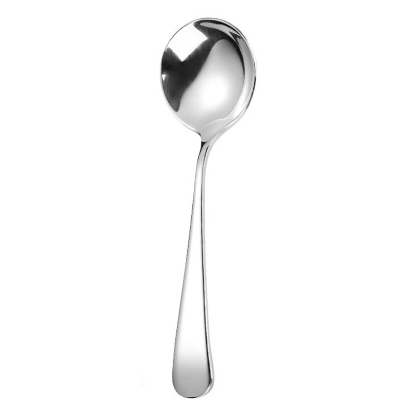 Cucharas de café elegantes de acero inoxidable para postre, utensilios de cocina, cucharas redondas de , 5 colores, 1 Uds.: A