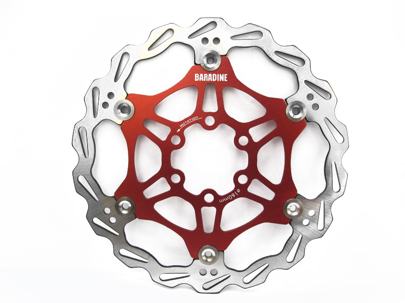 Rotor flotante de freno de disco Baradine, 6 pernos, 160mm, 180mm, alto rendimiento