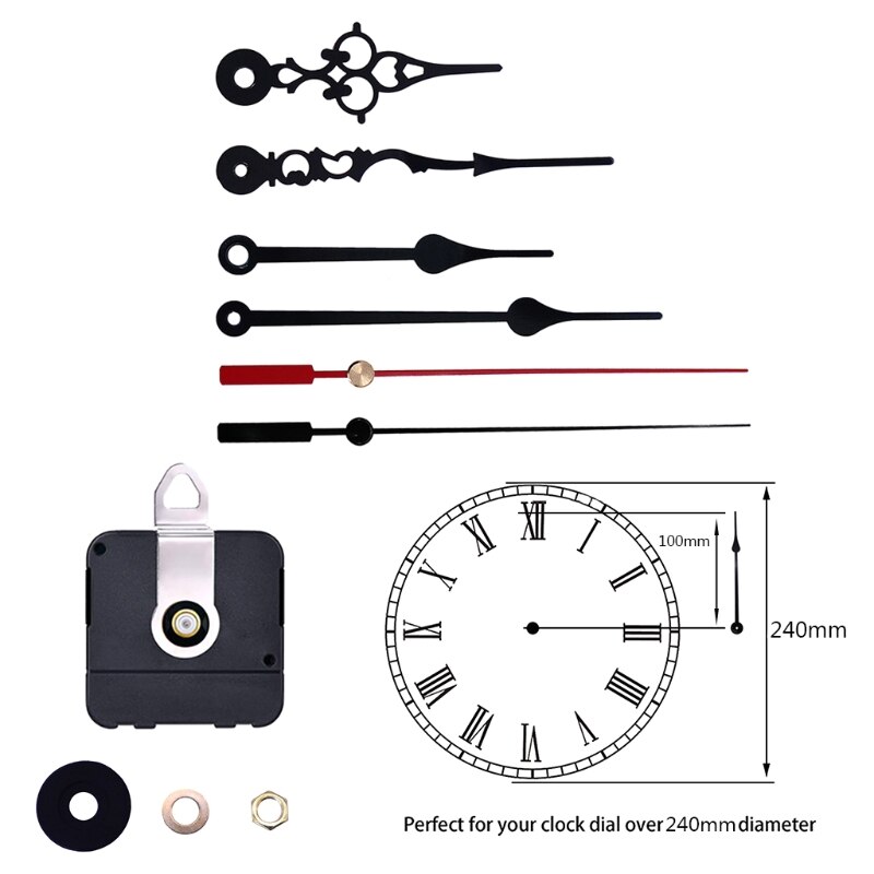 Silent DIY Quartz Wall Clock Movement with Hour Re... – Grandado