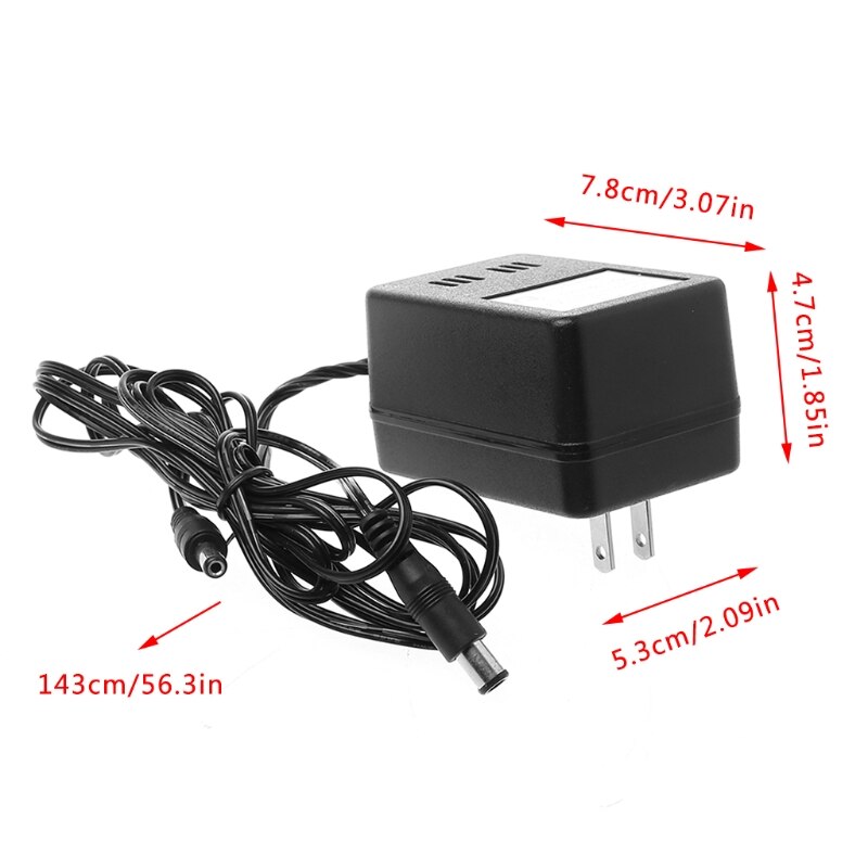 US Plug AC Power Input is 110-240V 60Hz Output is DC 9V 850mA Adapter Cable For NES Super Nintendo SNES Sega Genesis