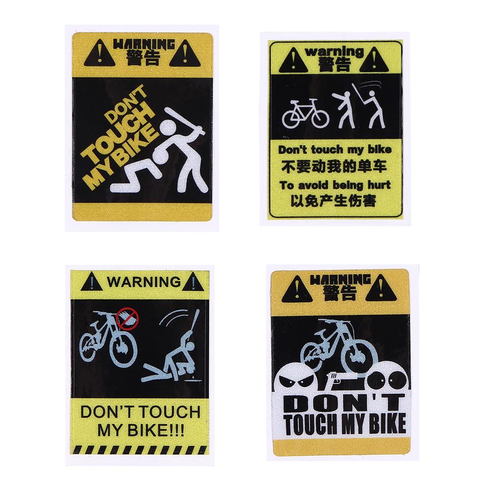 Rør ikke ved min cykel advarselsmærkat vandtæt mærkat vandtæt dekorativt cykeltilbehør 60 x 45 x 1mm