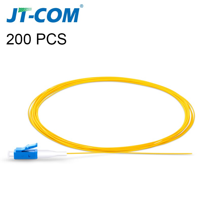 Lc upc-fibra óptica simlc 0.9mm para fibra óptica, monomodal lc upc 1 núcleo pigtail 9/125 m, 50/1.5/100 peças