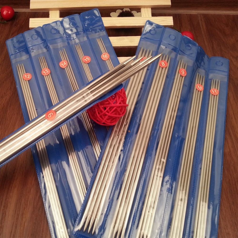 44/55 st / set 25cm/35cm raka stickor stickade stickor stickade stickor stickade stickor stickad storlek 6-16
