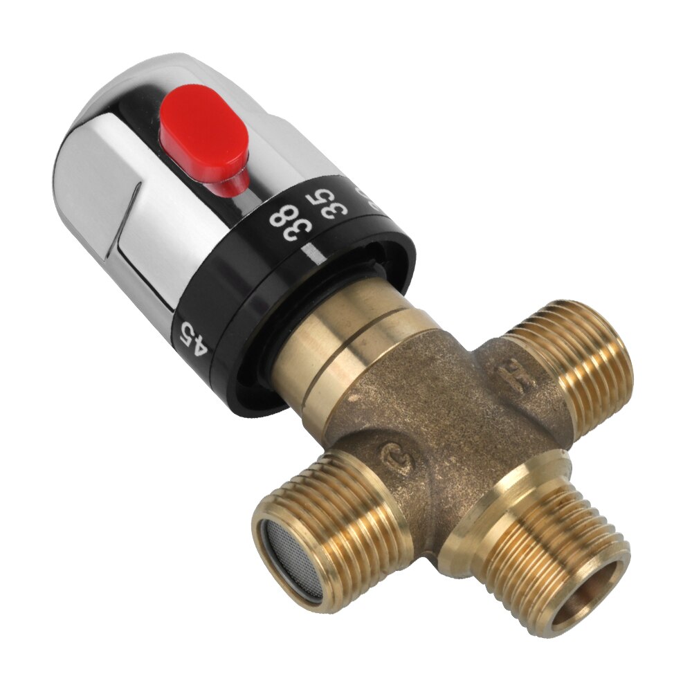 1PC Bathroom Water Temperature Control Faucet Brass Pipe Bathroom Kitchen Mixing Tap Valve Thermostat Faucet Thermostatic