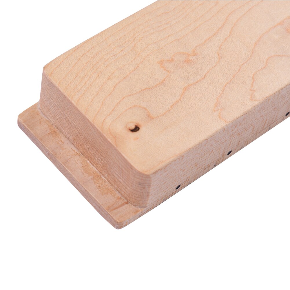 Universele Unfinished Elektrische Gitaar Hals Esdoornhout Hals Vervanging 22 Frets Toets Met Zwarte Vogels Inlay Licht Geel