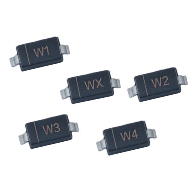 100Pcs SMD Zener Diode BZT52C9V1 WE BZT52C10 WF BZT52C3V0 W2 BZT52C3V9 W5 BZT52C4V7 W7 BZT52C6V8 WB BZT52C7V5 WC SOD-123