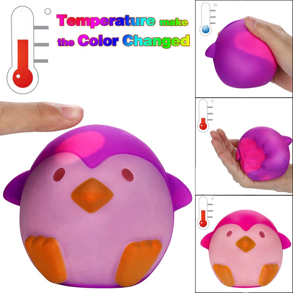 Cambio de Color de temperatura Squishies pingüino lento aumento perfumadas Reliever juguetes para apretar antiestrés chico Kawaii juguetes anti estrés