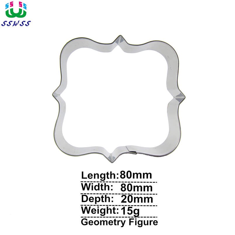 Moldes para hornear galletas y pasteles con forma de figura geométrica, herramientas de Fondant para decoración de pasteles, gráfico matemático, venta directa