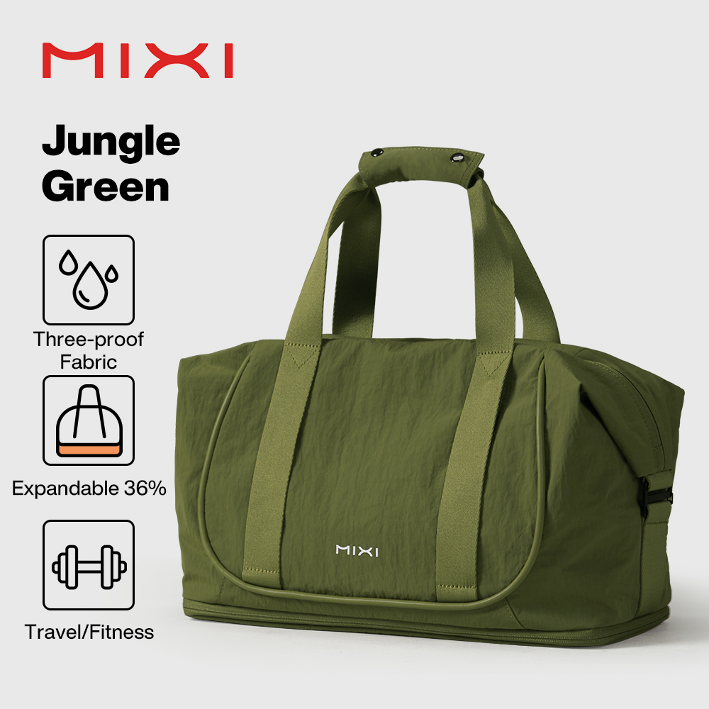 Mixi Travel Bags Women Large Size Capacity Sports Fitness Storage Bag Foldable Duffle Suit Bag For Shoulder Bag Handbag M3020: army green