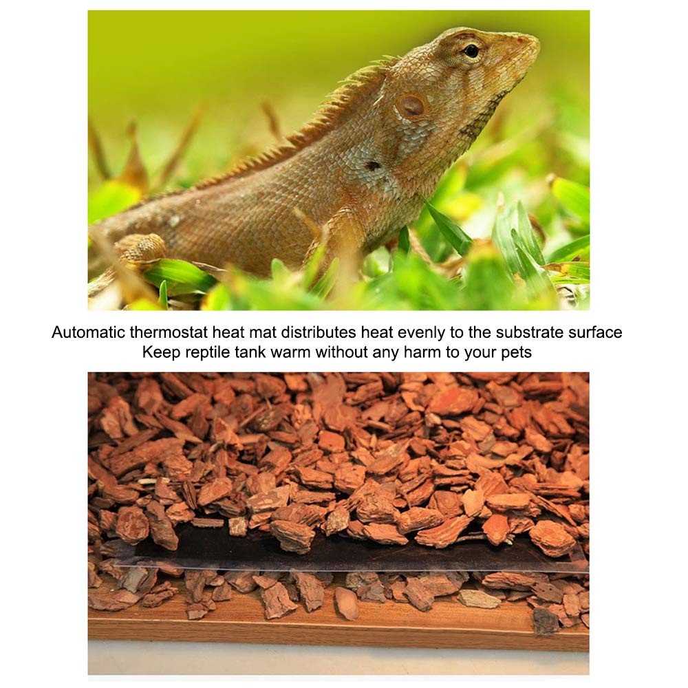 Us/dk stik varmepude temperatur justerbar 5w 15w 25w 35w under tank varmelegeme akvarium terrarium varmemåtte til dyreplanter
