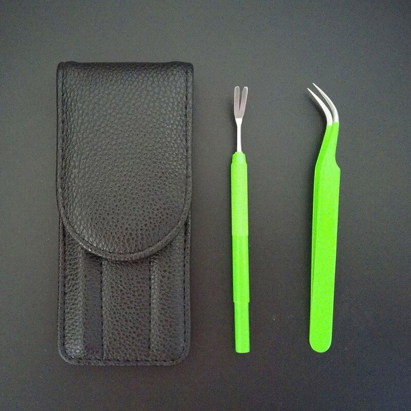 Pet animal Lice removal kit Stainless Steel Tweezer Dog Lice Clip Flea Bend Clip Tick Removal Tweezers For Dogs Cats Accessories