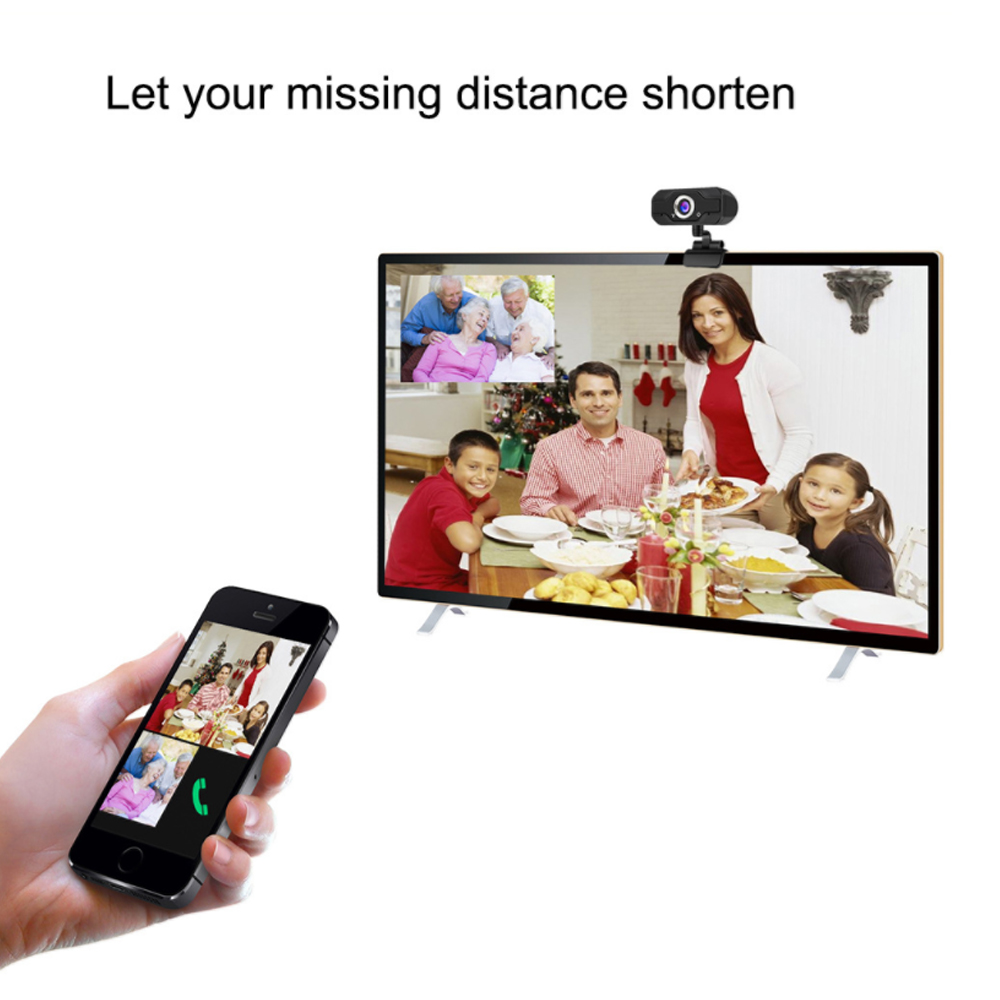 1080P Webcam Conference Portable Microphone USB Rechargeable For Laptops Games HD Camera With Microphone For PC Computer