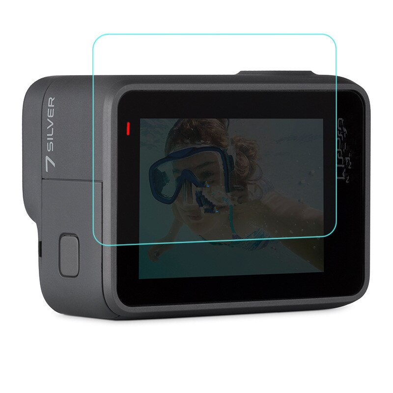 Protetor de vidro temperado capa para gopro go pro hero7/hero 5 lente da câmera e filme de proteção de tela lcd
